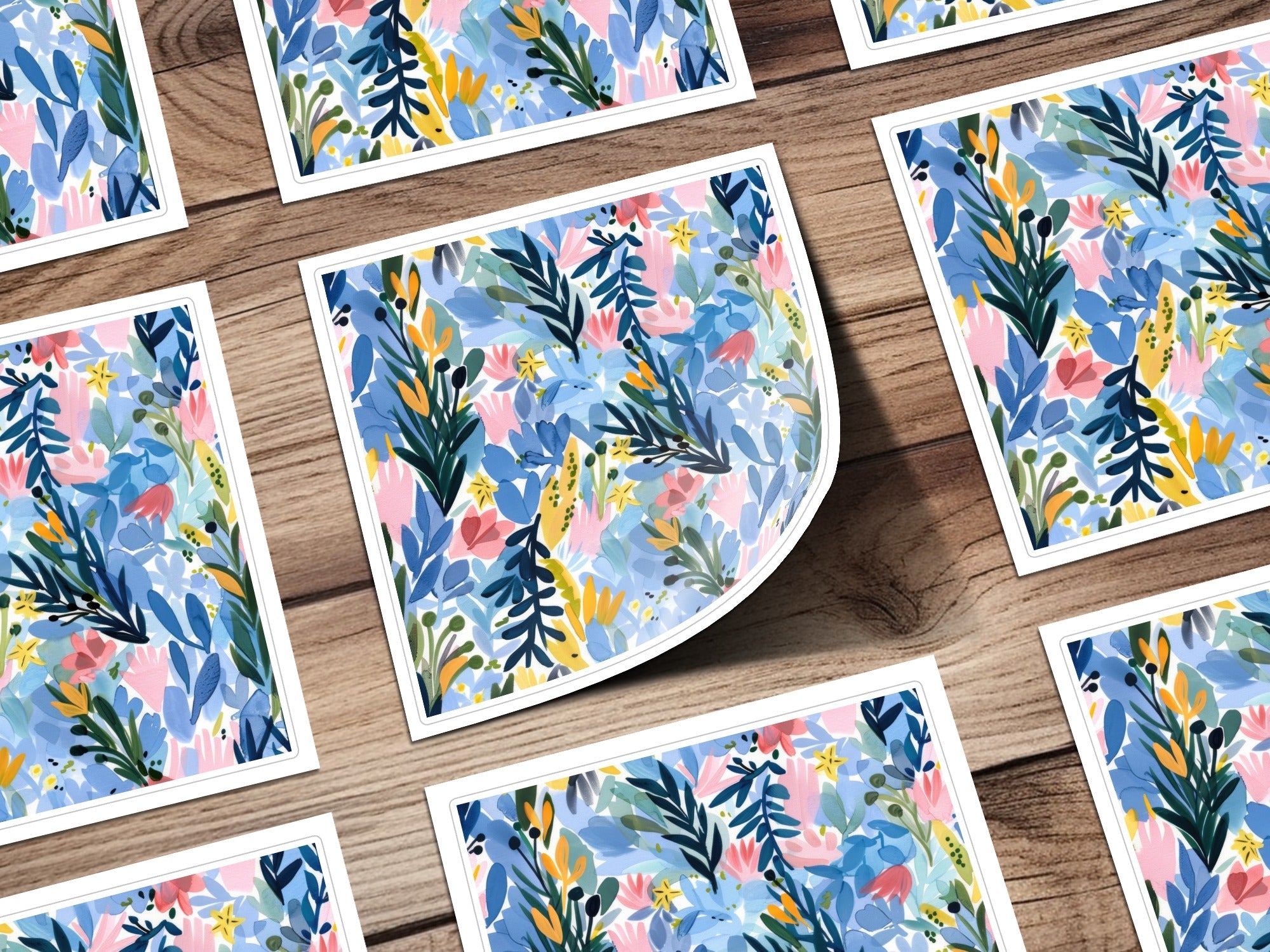 Tropical Floral Seamless Pattern Digital Paper, Watercolor Flowers Design, Printable Fabric Design, Botanical Pattern, Scrapbook Paper, Digital - Moore and Mountain