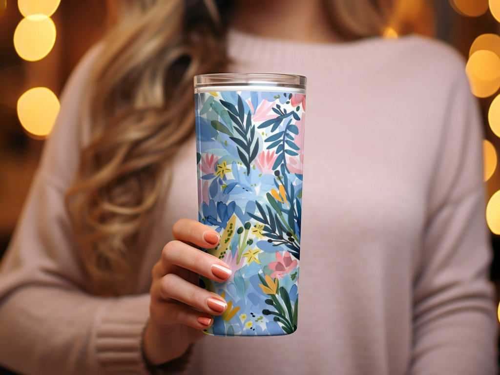 Tropical Floral Seamless Pattern Digital Paper, Watercolor Flowers Design, Printable Fabric Design, Botanical Pattern, Scrapbook Paper, Digital - Moore and Mountain