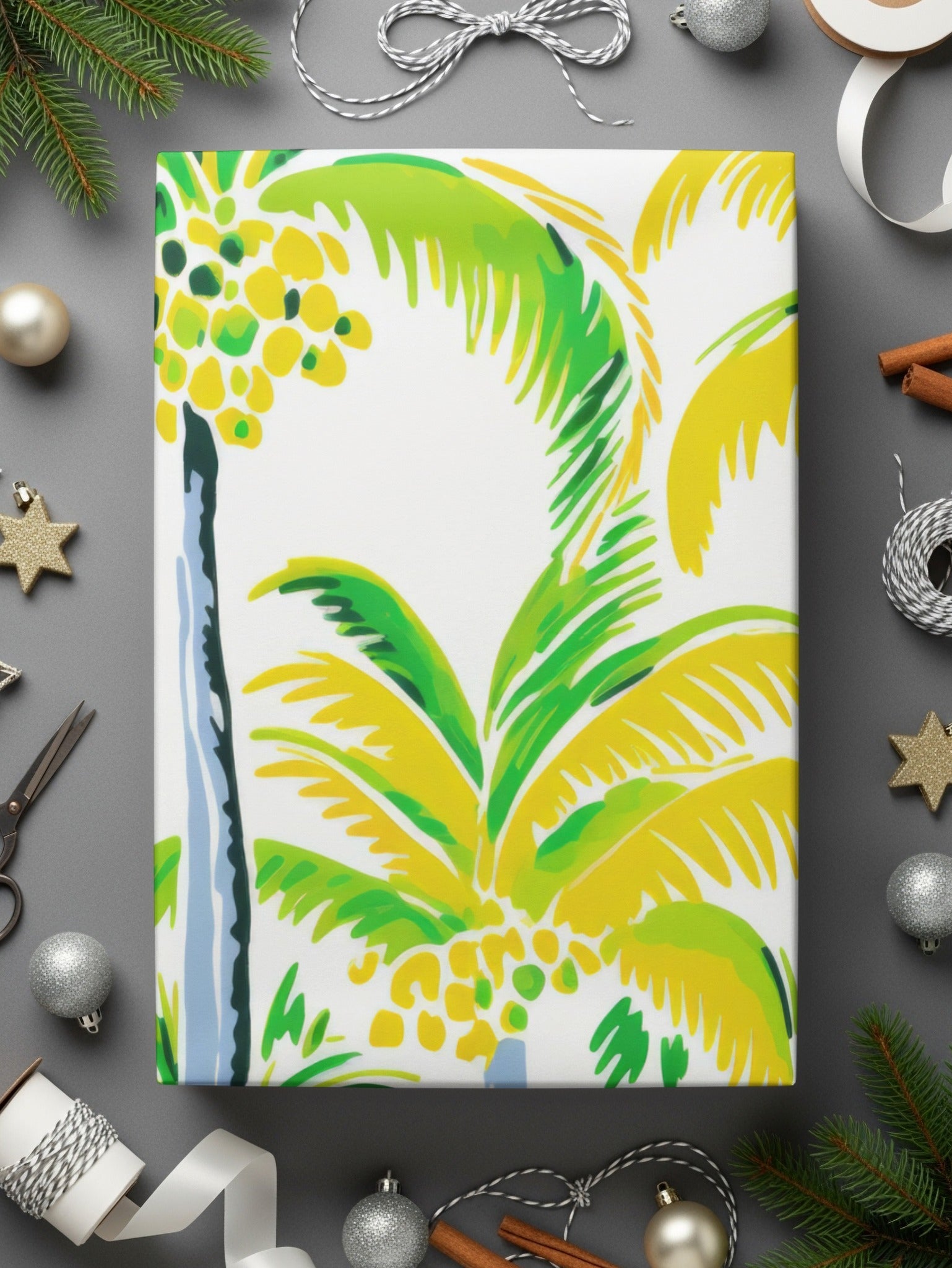 Tropical Palm Tree Pattern Digital Paper, Summer Vibe Seamless Backgrounds, Island Life Repeat Pattern Digital Download - Moore and Mountain