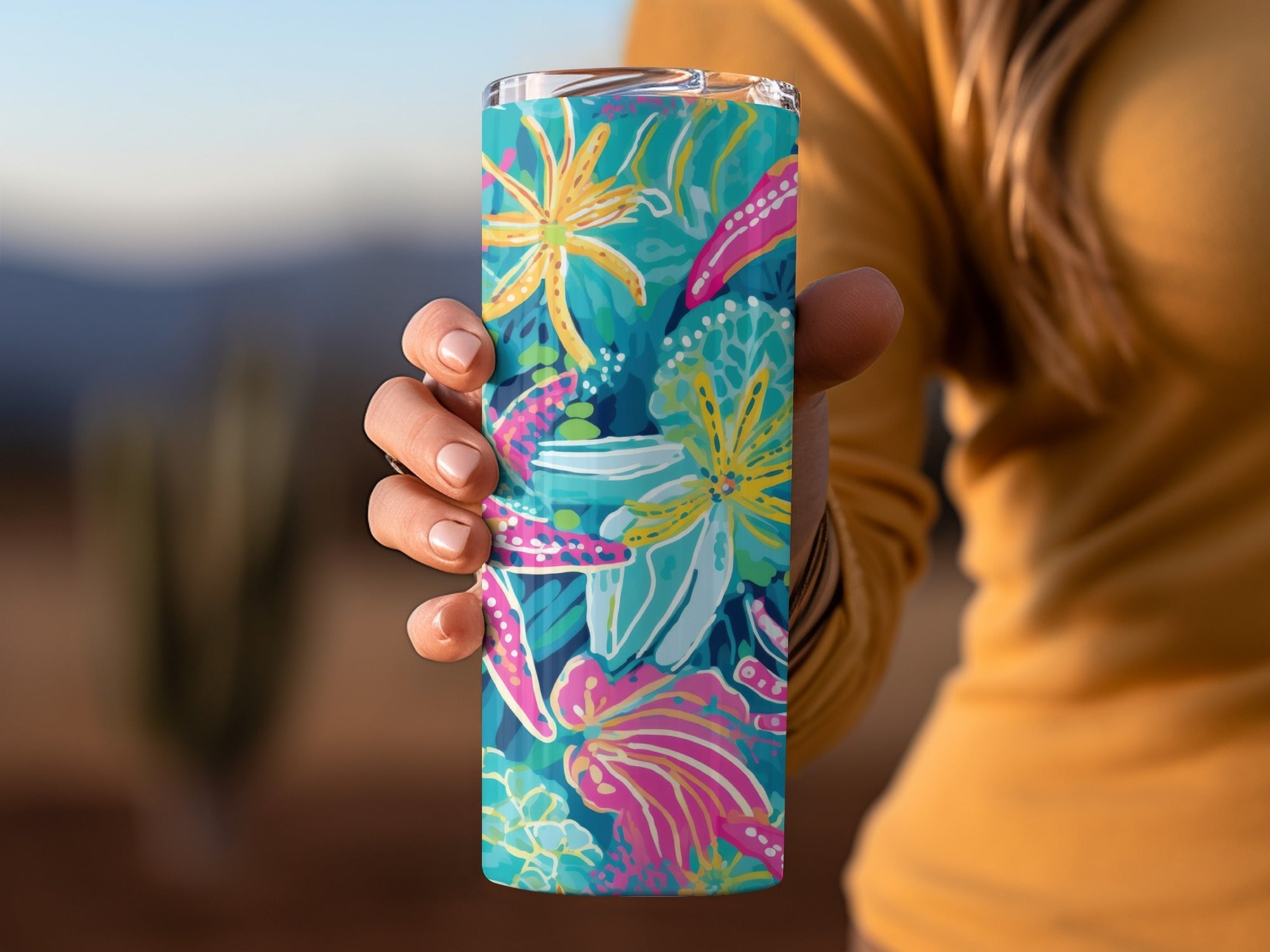 Tropical Starfish Digital Seamless Pattern, Vibrant Ocean Print, Bright Summer Texture, Digital Paper for Fabric, 12x12 JPEG File - Moore and Mountain