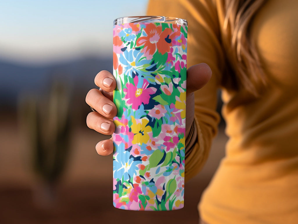 Vibrant Preppy Floral Ditsy Floral, Colorful Flowers Pattern, Seamless Repeat File, Commercial Use, Digital Download, Summer Flower Design - Moore and Mountain