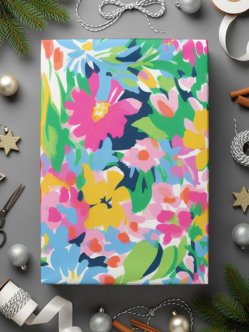 Vibrant Preppy Floral Ditsy Floral, Colorful Flowers Pattern, Seamless Repeat File, Commercial Use, Digital Download, Summer Flower Design - Moore and Mountain