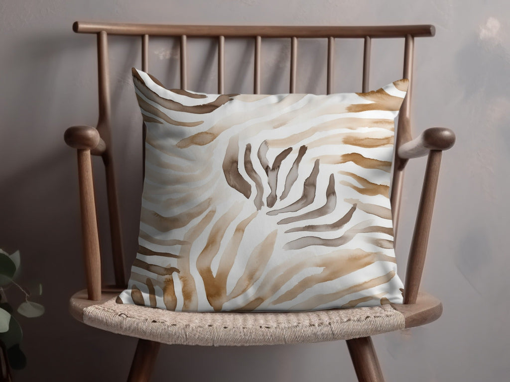 Watercolor Animal Print Digital, Seamless Zebra Pattern, Neutral Tone Design, Animal Stripes, Abstract Print, Repeat Pattern, Digital - Moore and Mountain