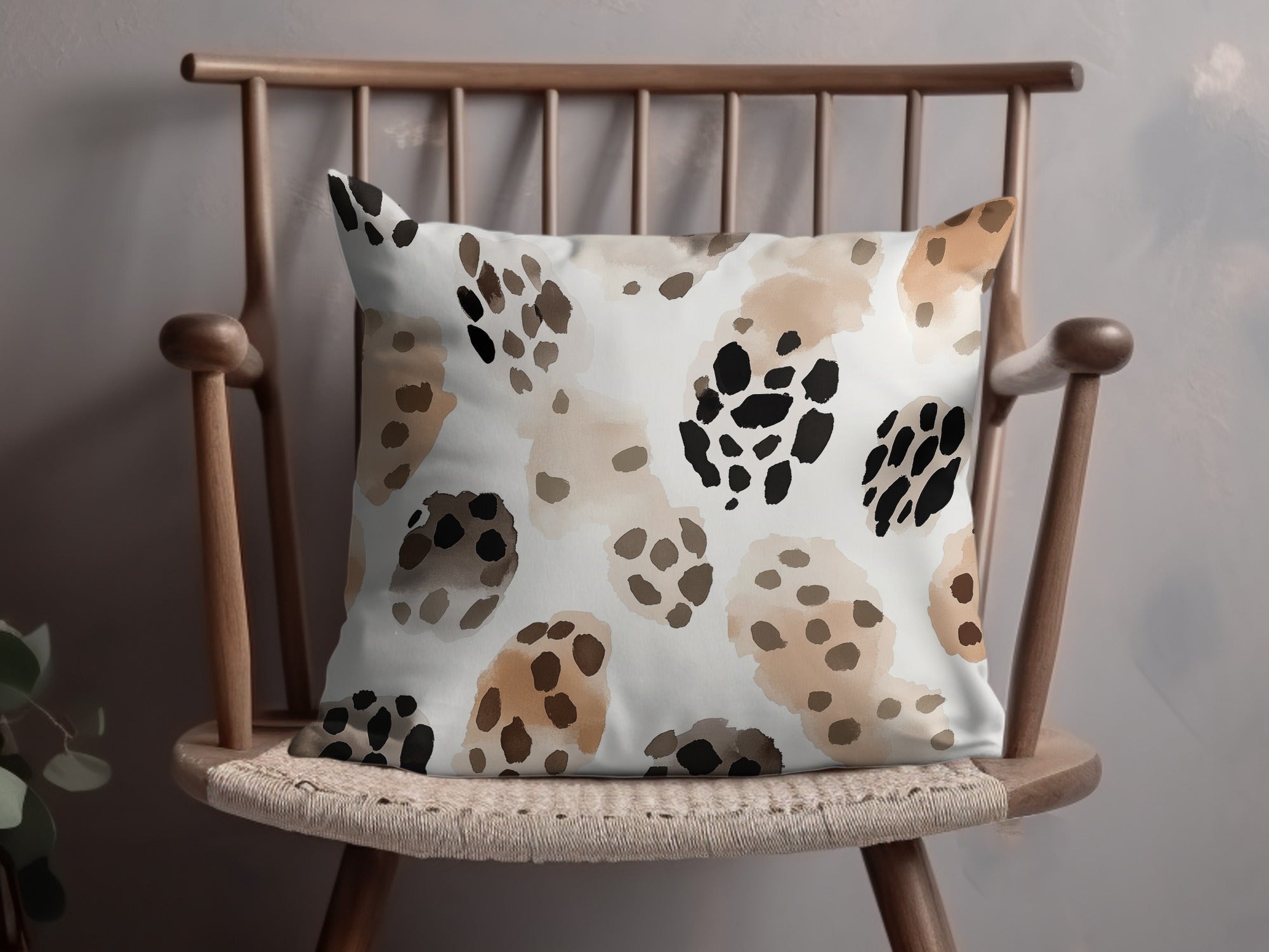 Watercolor Animal Print Seamless Digital Paper, Neutral Spots Pattern, Dalmatian Texture, Boho Print, Scrapbook Paper - Moore and Mountain