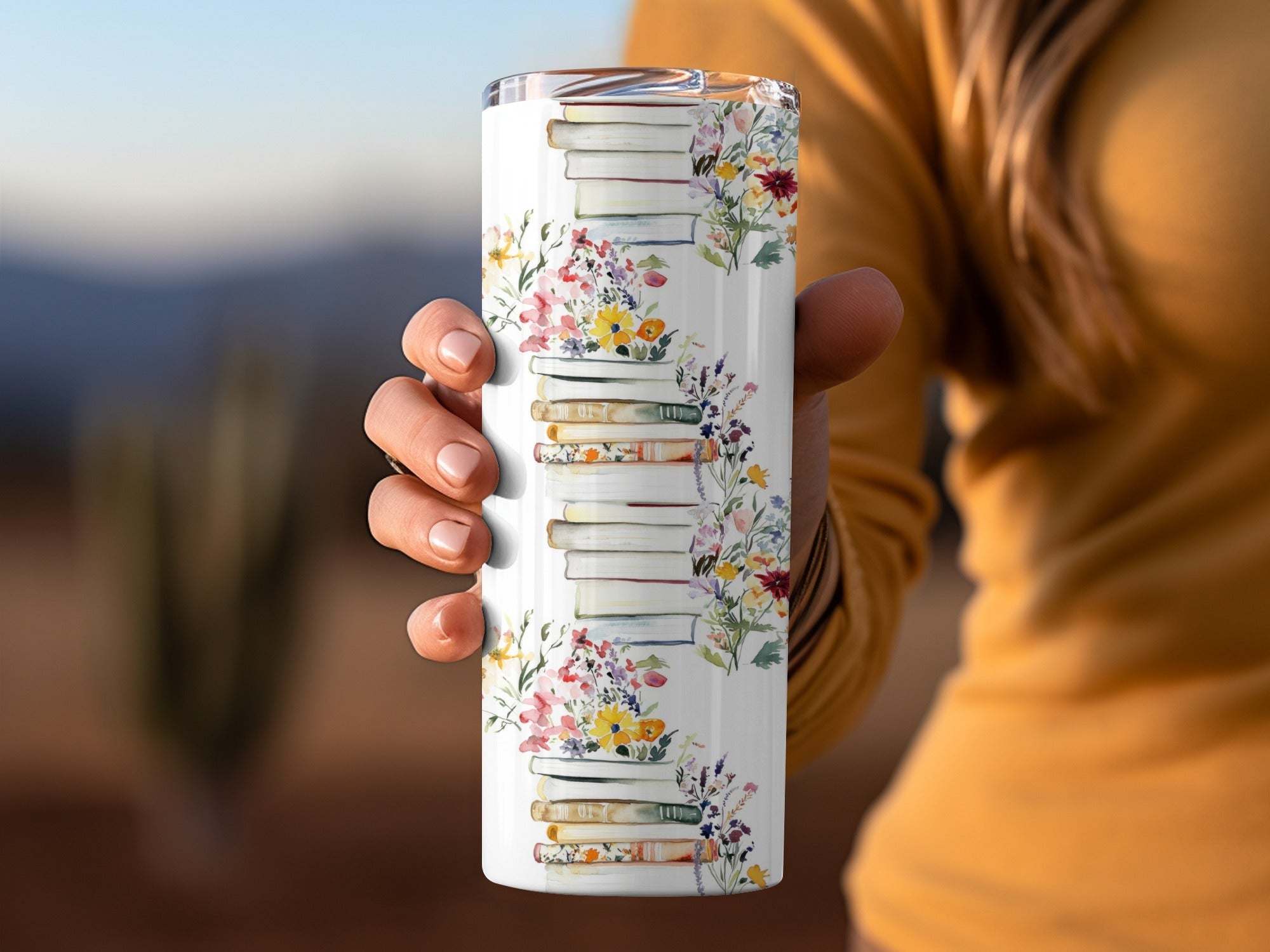 Watercolor Books and Flowers Digital Art, Floral Book Stack Illustration, Printable Wall Art, Pastel Botanical Clipart, Spring Download - Moore and Mountain