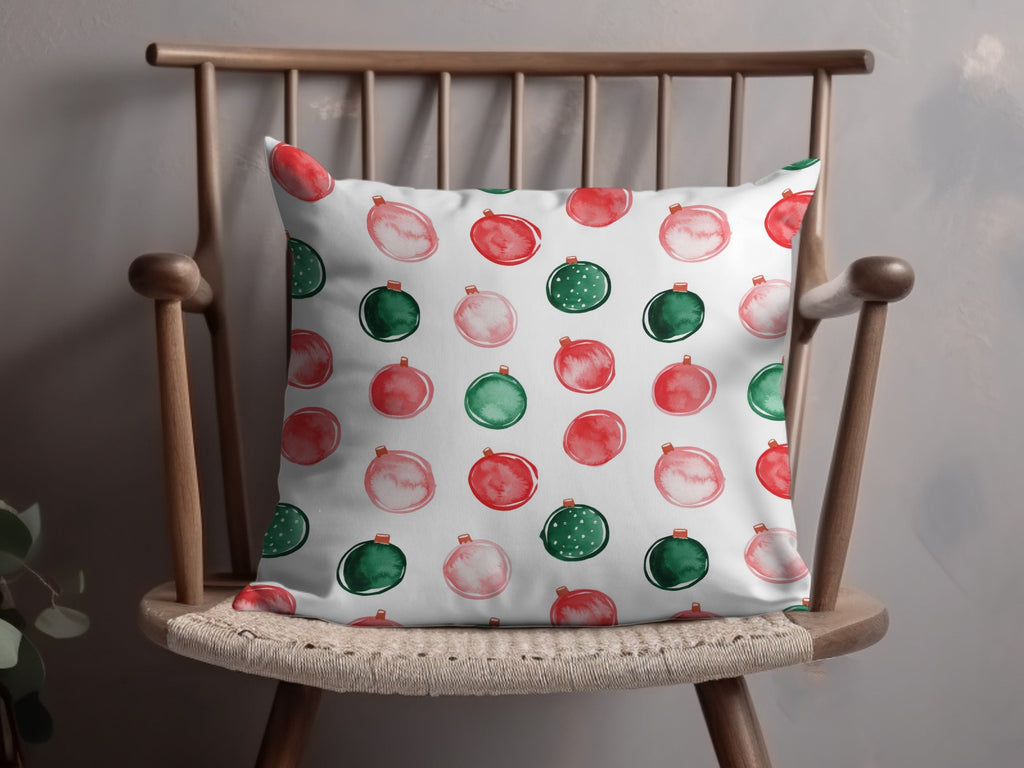 Watercolor Christmas Ornament Pattern Festive Season Digital - Moore and Mountain