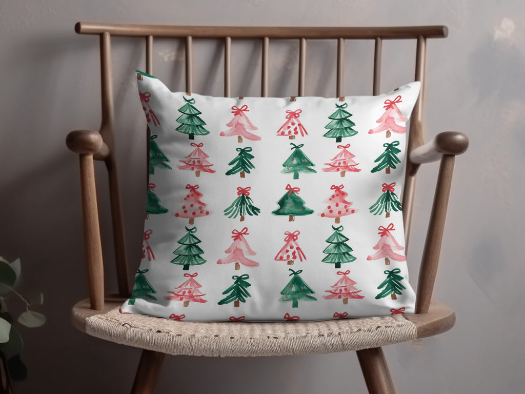 Watercolor Christmas Trees Pattern Festive Holiday Digital - Moore and Mountain