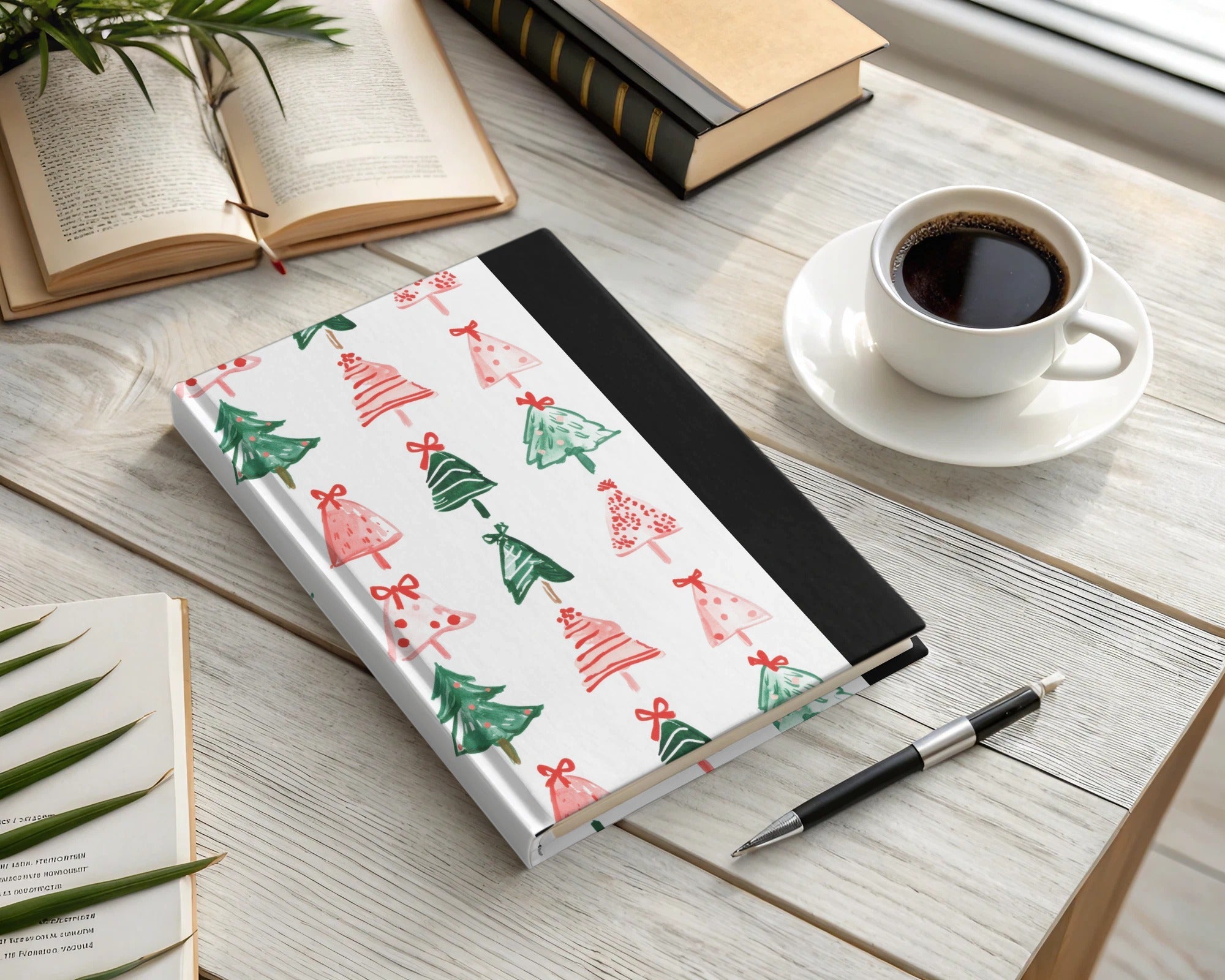 Watercolor Christmas Trees Repeating Pattern Holiday Season Design Digital - Moore and Mountain