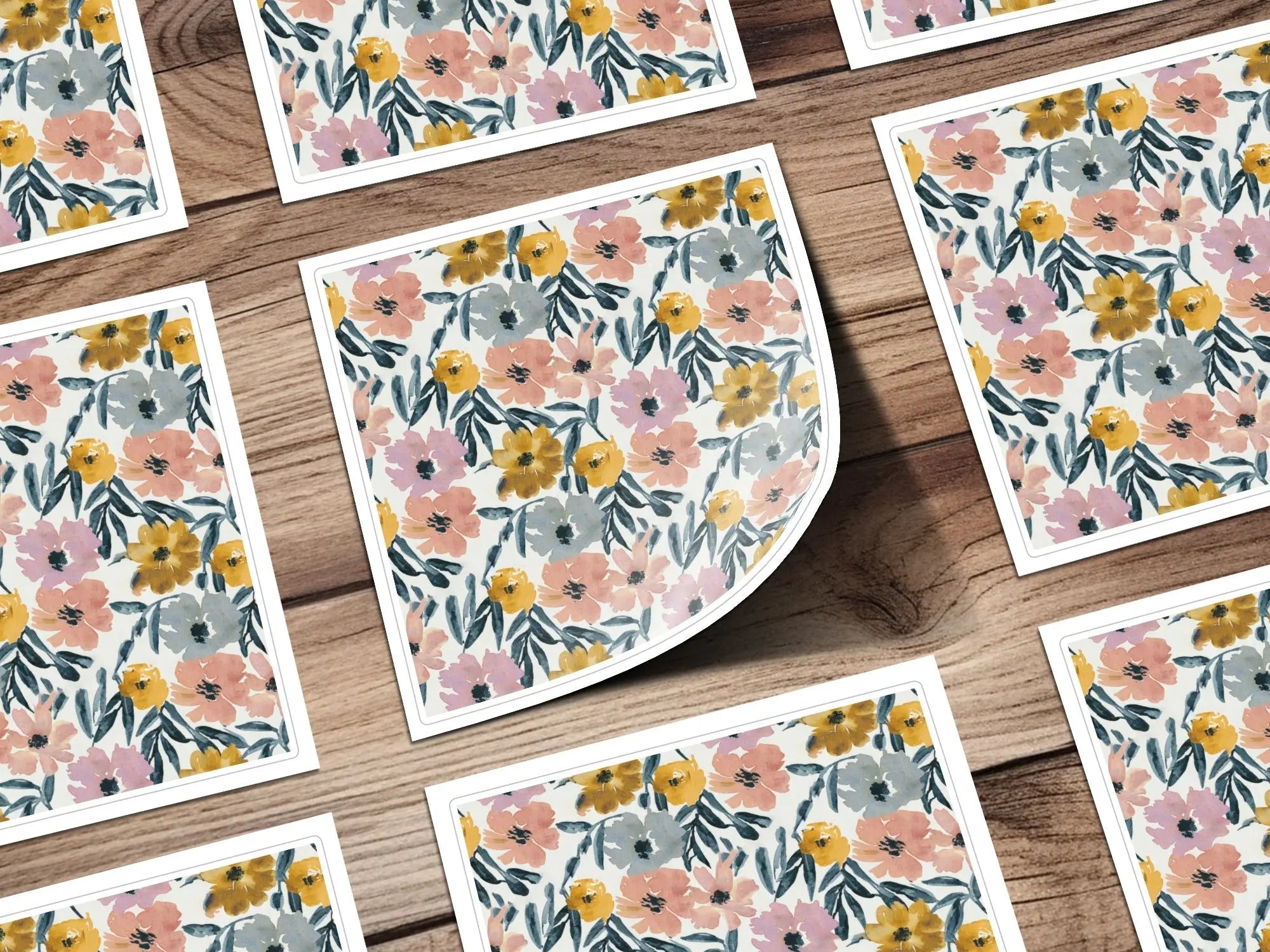 Watercolor Ditsy Floral Pattern Digital Paper, Seamless Flower Design, Fabric Print, Scrapbooking, Digital Background, JPEG Download - Moore and Mountain