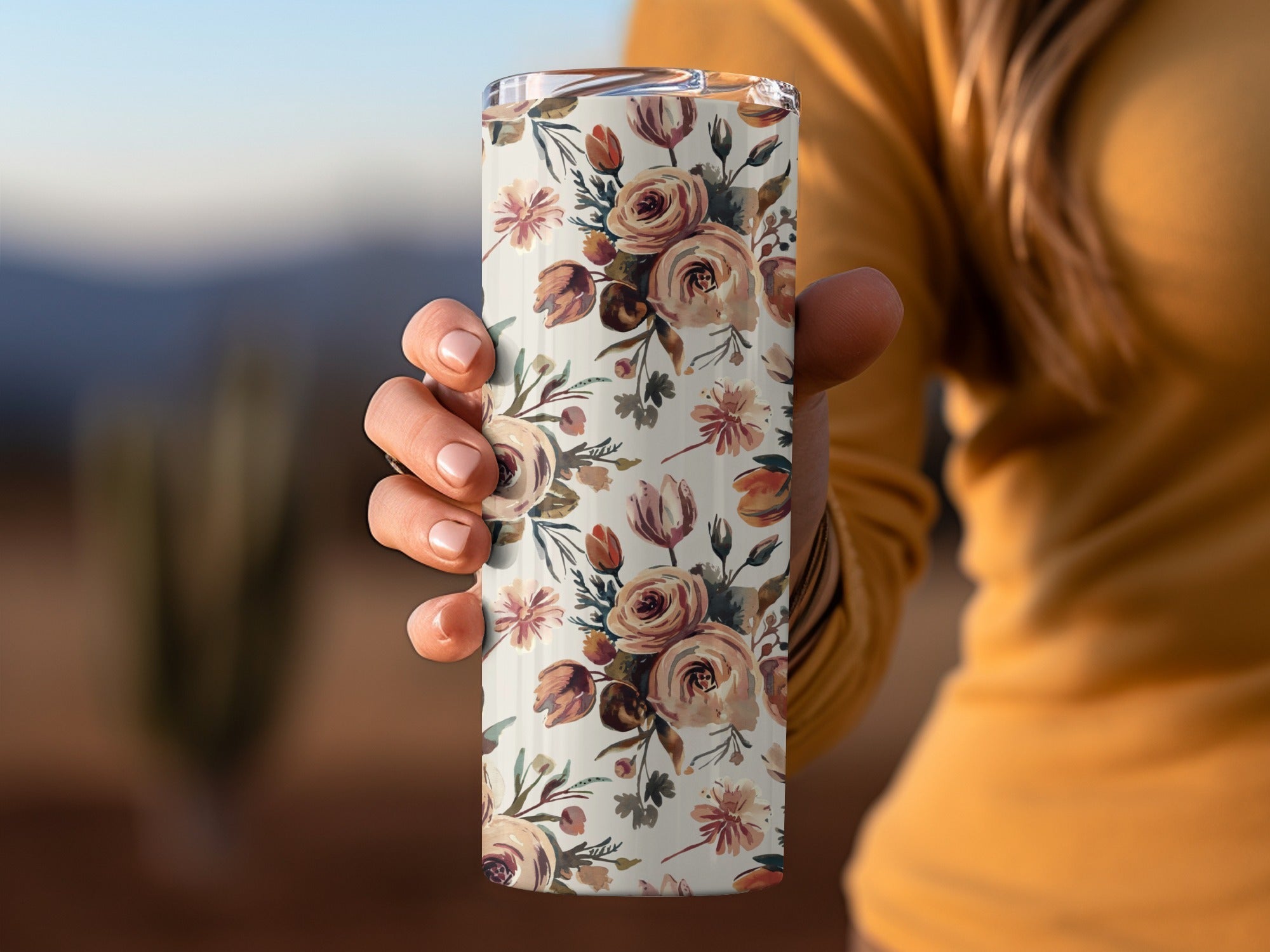 Watercolor Floral Digital Paper, Peach Rose Pattern, Abstract Flower Design, Seamless Surface Pattern, Printable Paper Pack, Scrapbook Paper - Moore and Mountain