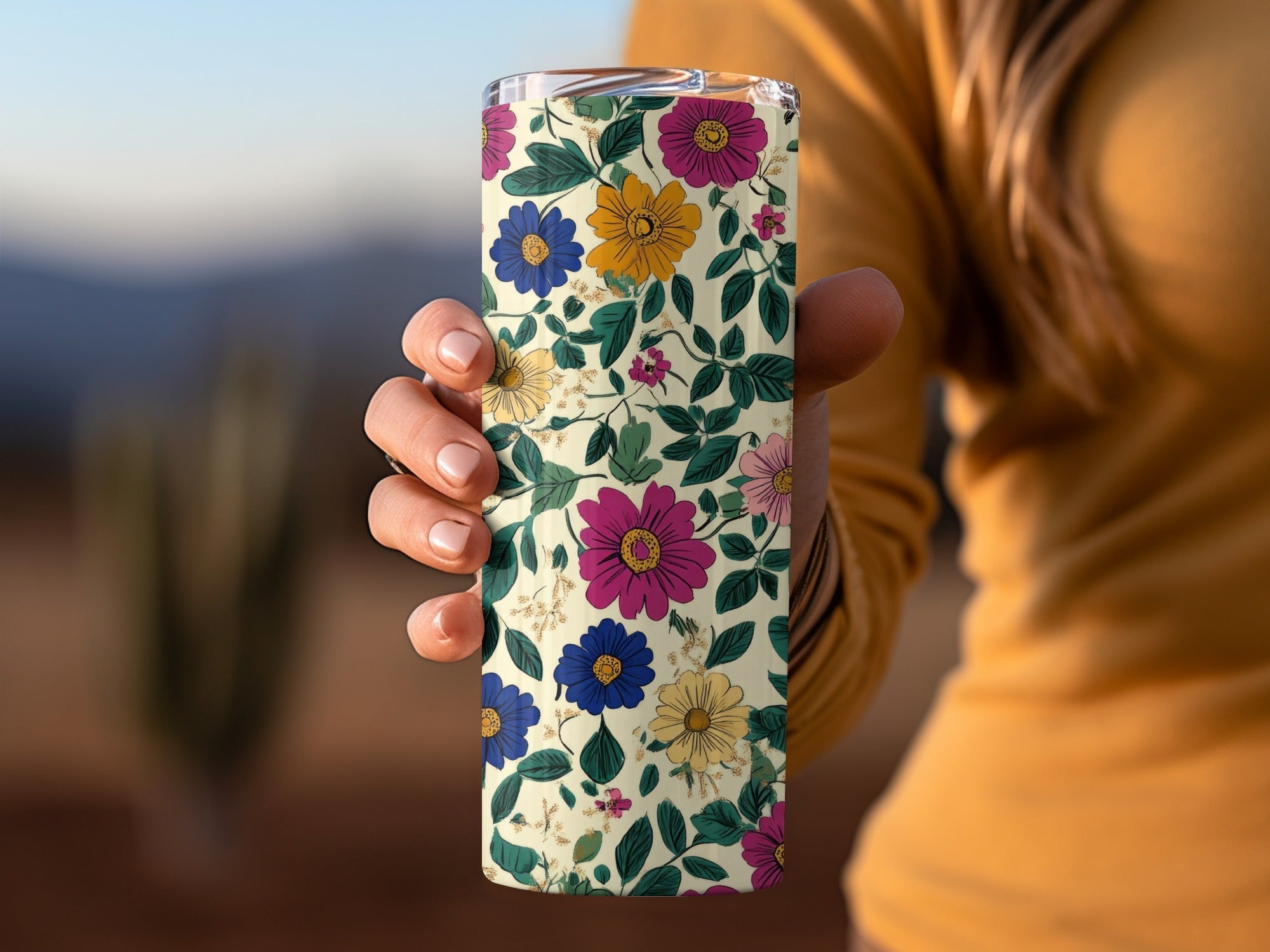 Watercolor Floral Digital Paper, Pink Blue Yellow Flowers Seamless Pattern, Spring Summer Floral, Digital Fabric Design, Scrapbooking Paper - Moore and Mountain