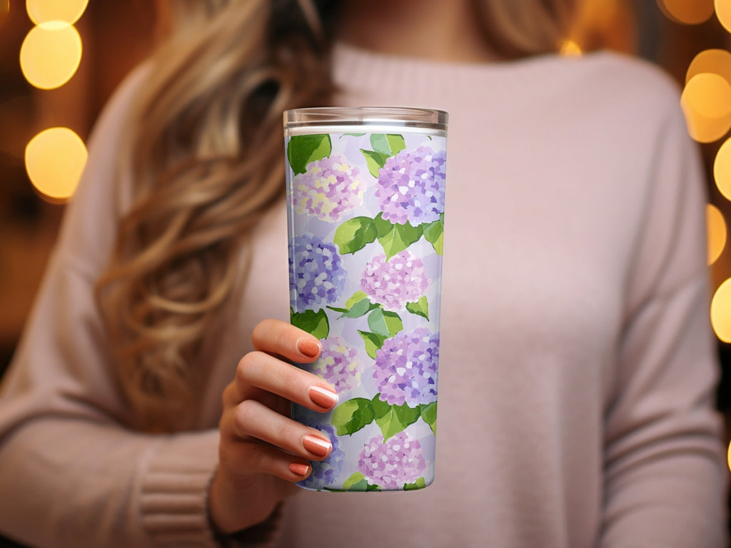 Watercolor Floral Digital Paper, Purple Pink Hydrangea Pattern, Abstract Seamless Texture, Spring Digital Download, Printable Paper - Moore and Mountain