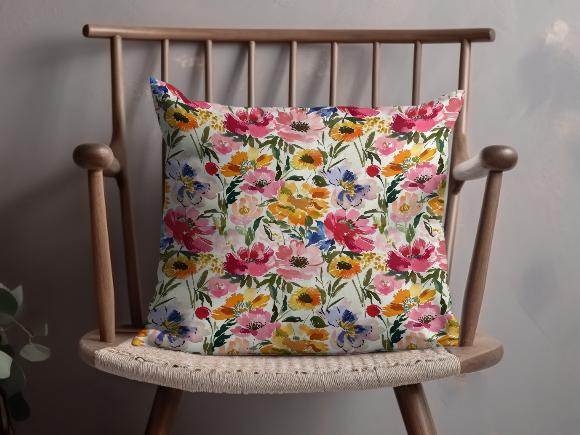 Watercolor Floral Digital Paper, Seamless Flower Pattern, Fabric Design, Scrapbooking Paper, Digital Download - Moore and Mountain