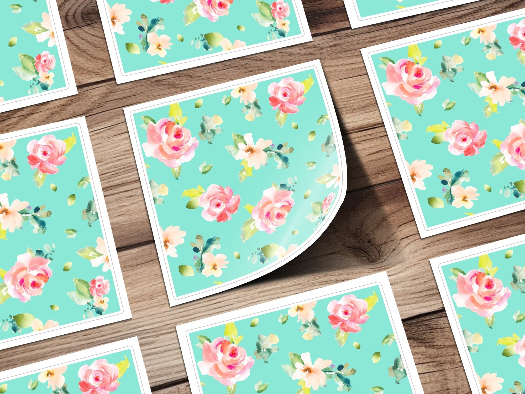 Watercolor Floral Digital Paper, Seamless Pattern, Flower Background, Printable Paper, Commercial Use, Digital Download - Moore and Mountain