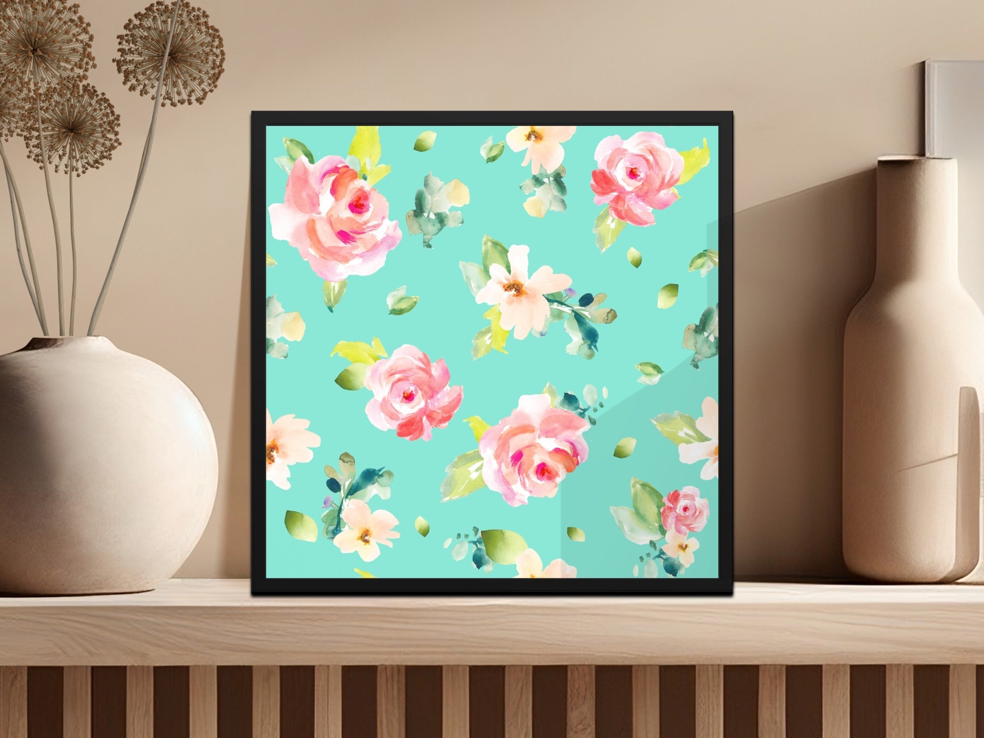 Watercolor Floral Digital Paper, Seamless Pattern, Flower Background, Printable Paper, Commercial Use, Digital Download - Moore and Mountain