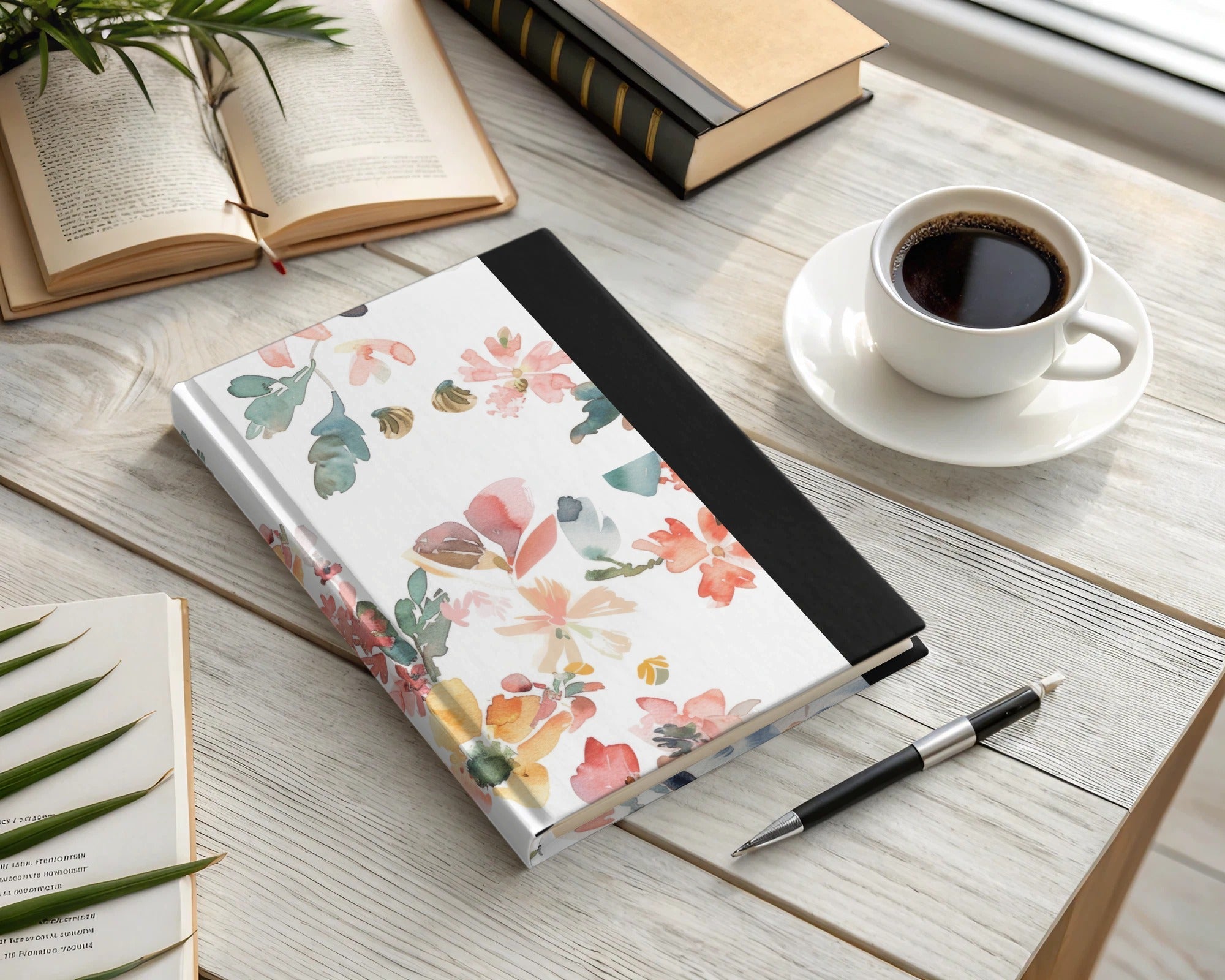 Watercolor Floral Light Blue Butterflies Seamless Pattern Digital - Moore and Mountain