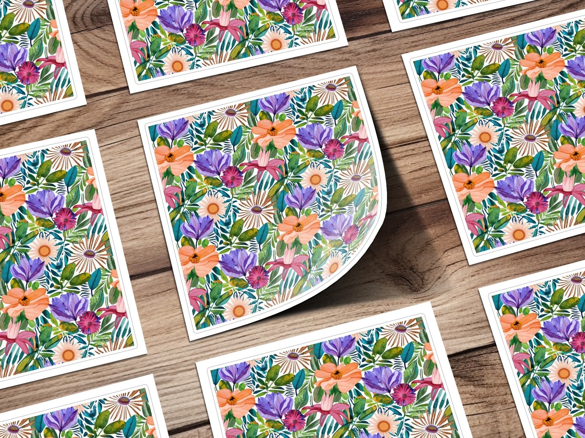 Watercolor Floral Pattern Digital Paper, Seamless Flower Design, Botanical Art Print, Fabric Design Digital Download, Scrapbook Paper - Moore and Mountain