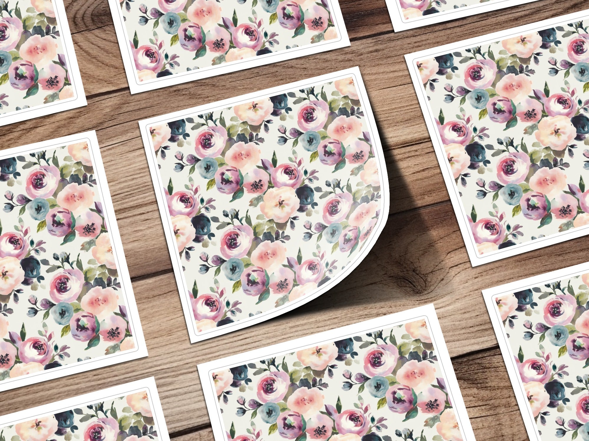 Watercolor Floral Pattern, Digital Paper, Seamless Flower Design, Fabric Print, Scrapbook Paper, Pastel Flowers, Floral Background - Moore and Mountain