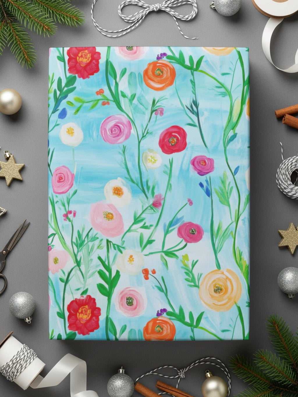 Watercolor Floral Pattern, Digital Paper, Seamless Flower Design, Springtime Print, Background Texture, Fabric Design, Digital Download - Moore and Mountain