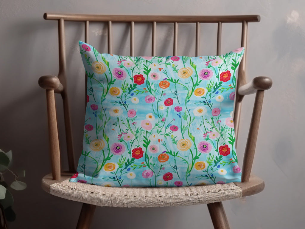 Watercolor Floral Pattern, Digital Paper, Seamless Flower Design, Springtime Print, Background Texture, Fabric Design, Digital Download - Moore and Mountain