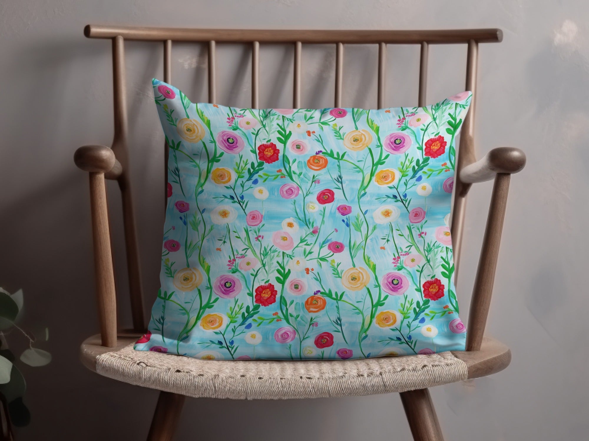 Watercolor Floral Pattern, Digital Paper, Seamless Flower Design, Springtime Print, Background Texture, Fabric Design, Digital Download - Moore and Mountain