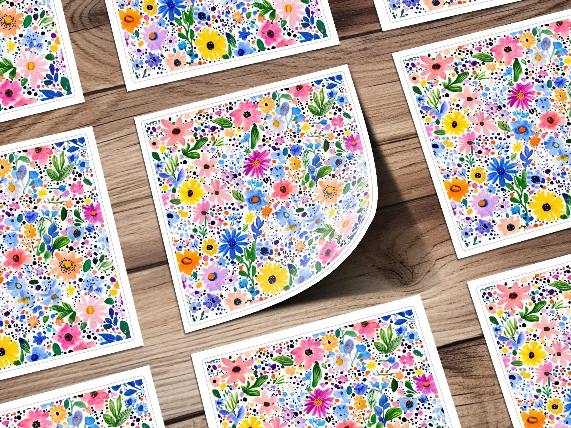 Watercolor Floral Pattern, Seamless Flower Design, Digital Paper, Floral Background, Repeat Pattern, Colorful Flowers, JPEG Files, Digital - Moore and Mountain