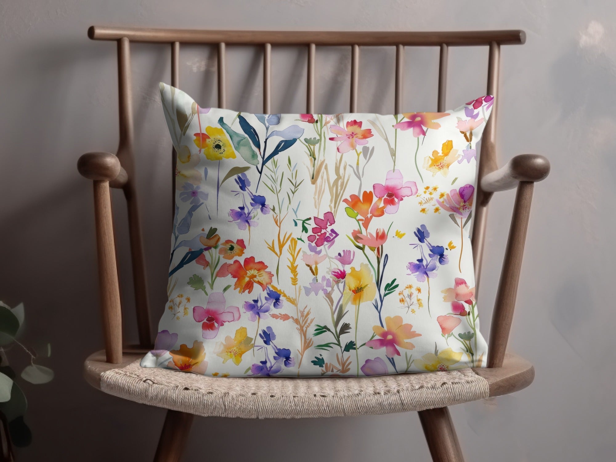 Watercolor Floral Pink Purple Spring Summer Pattern Digital - Moore and Mountain