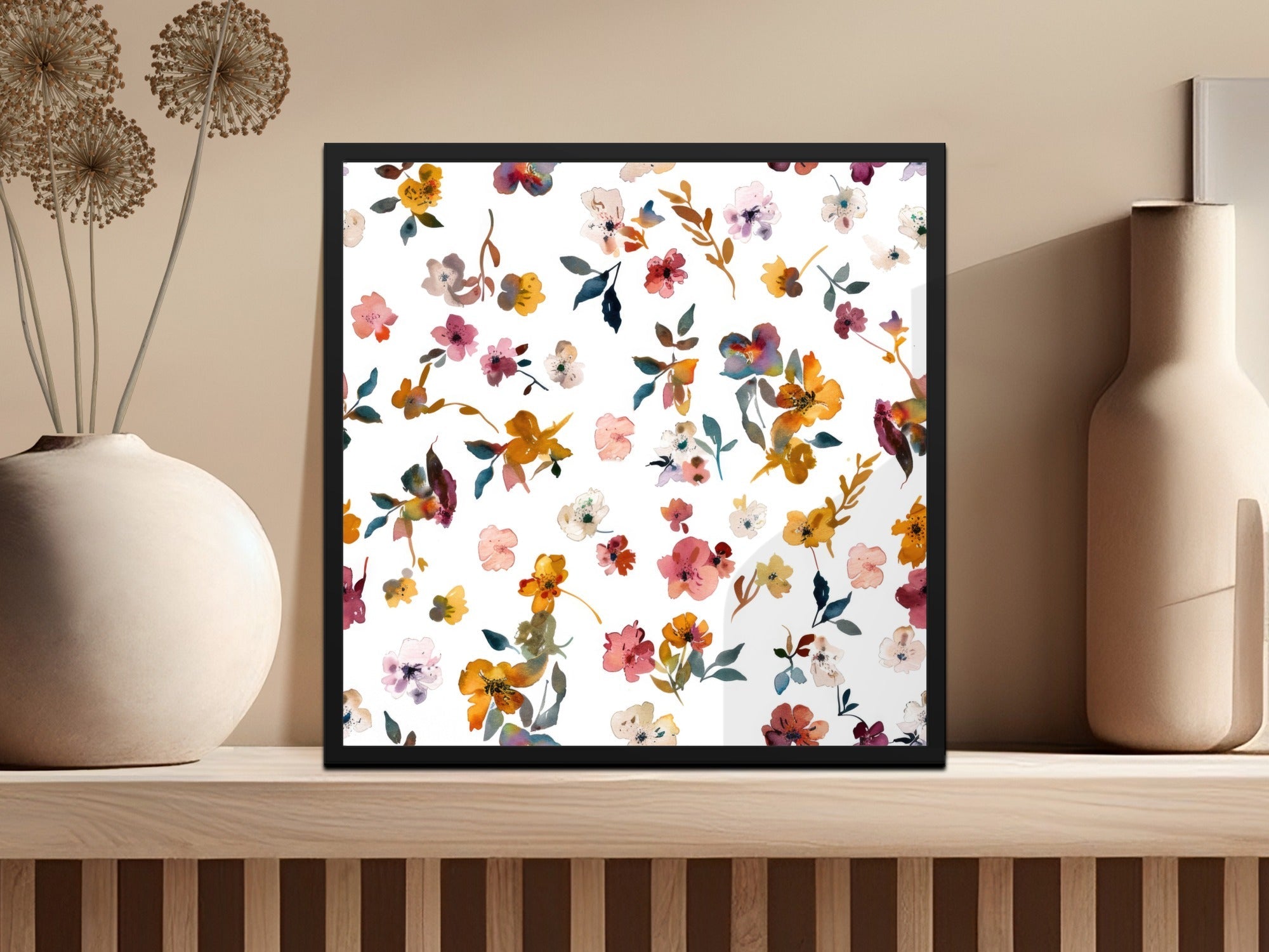 Watercolor Flower Digital Paper, Seamless Floral Pattern, Fabric Design, Scrapbook Paper, Watercolor Floral, Digital Download, Digital Paper - Moore and Mountain