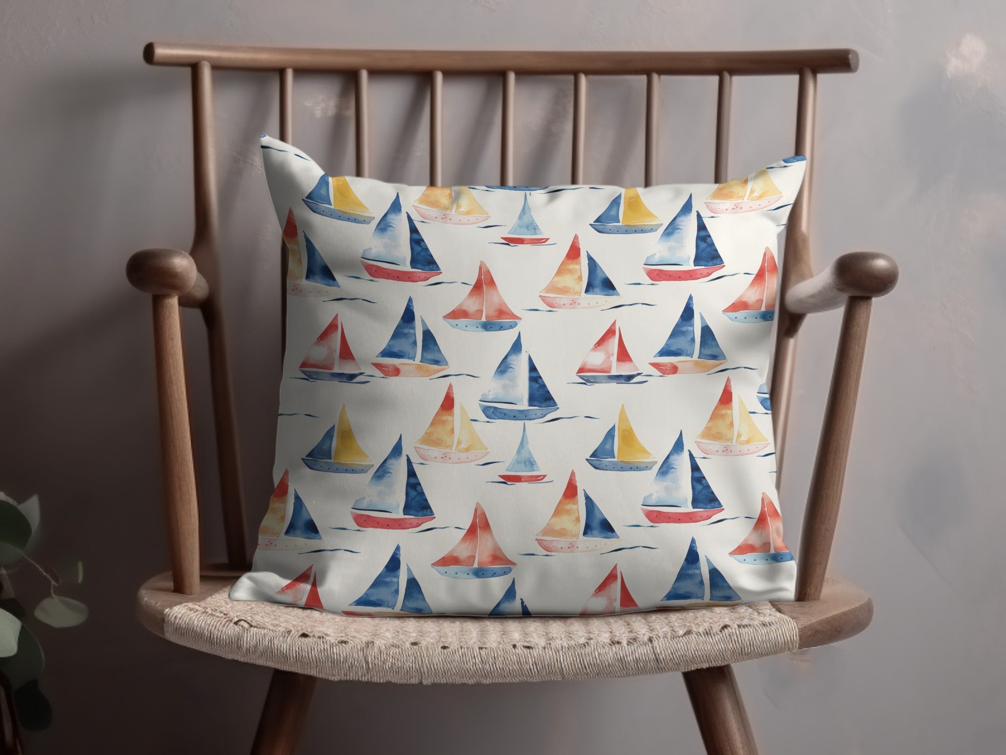 Watercolor Sailboats Digital Paper, Nautical Seamless Pattern, Ocean Boat Design, Summer Theme, Commercial Use, Scrapbooking Paper Digital - Moore and Mountain