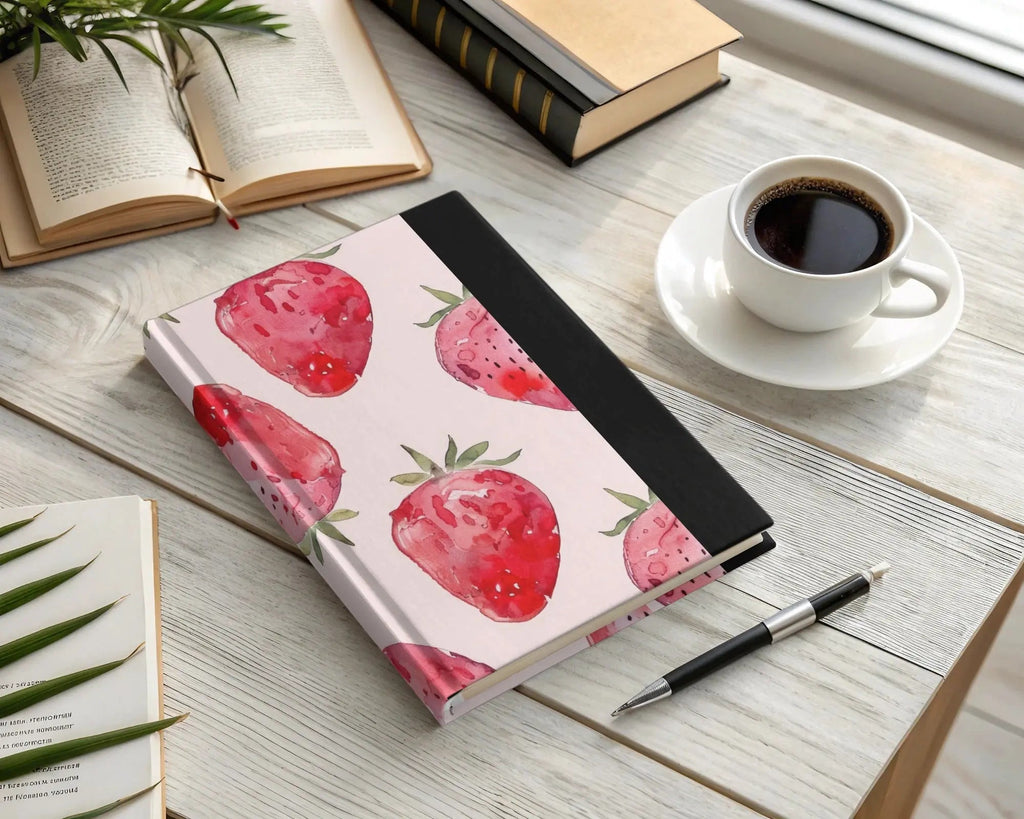 Watercolor Strawberry Pattern Digital, Seamless Repeat, Fruit Print, Fabric Design, Commercial Use, Summer Pattern, Kitchen Art (Digital) - Moore and Mountain