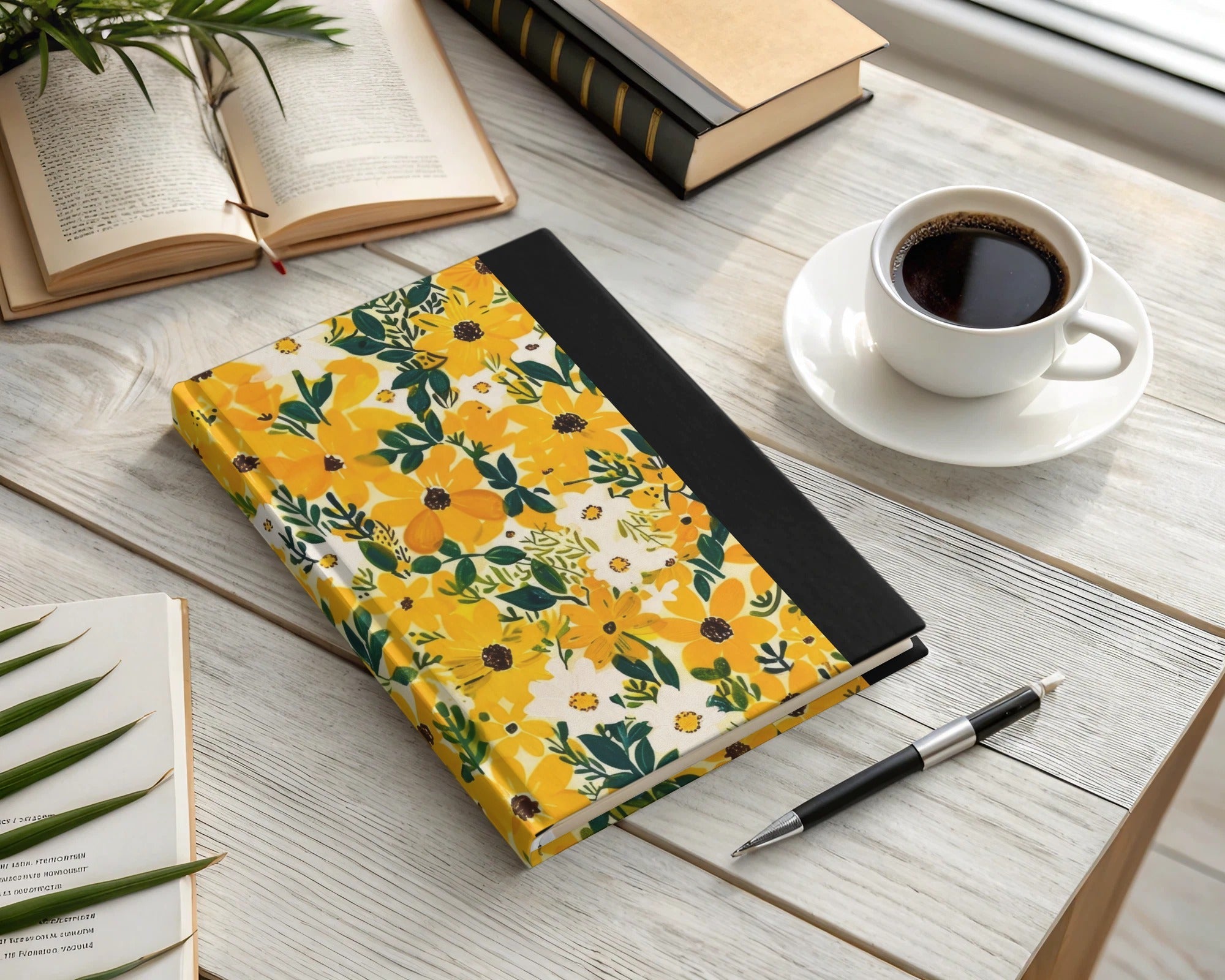 Yellow Floral Digital Paper, Spring Flower Pattern, Seamless Floral Print, Bright Summer Blooms, Digital Download for Crafts, Fabric Design - Moore and Mountain