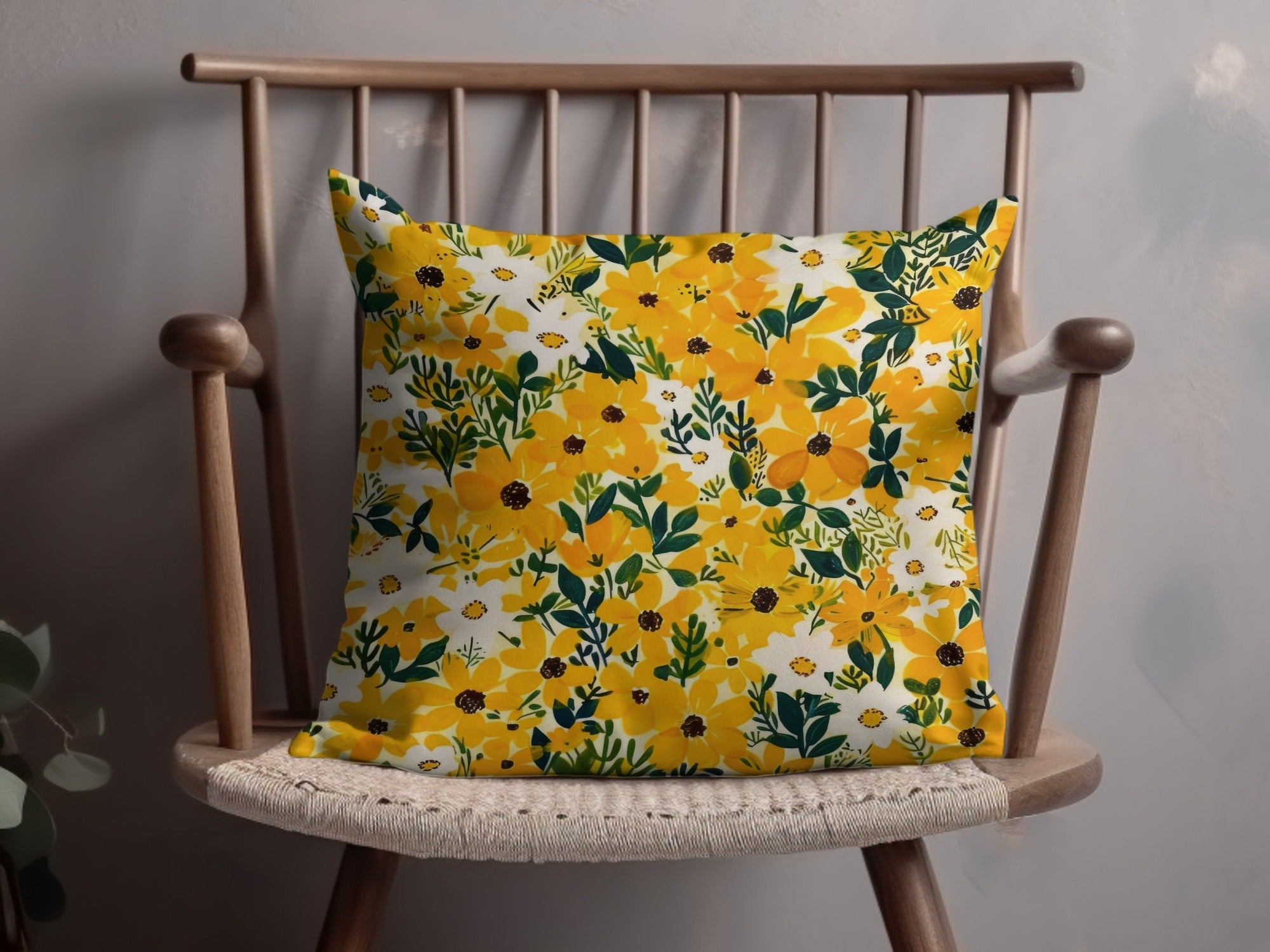 Yellow Floral Digital Paper, Spring Flower Pattern, Seamless Floral Print, Bright Summer Blooms, Digital Download for Crafts, Fabric Design - Moore and Mountain