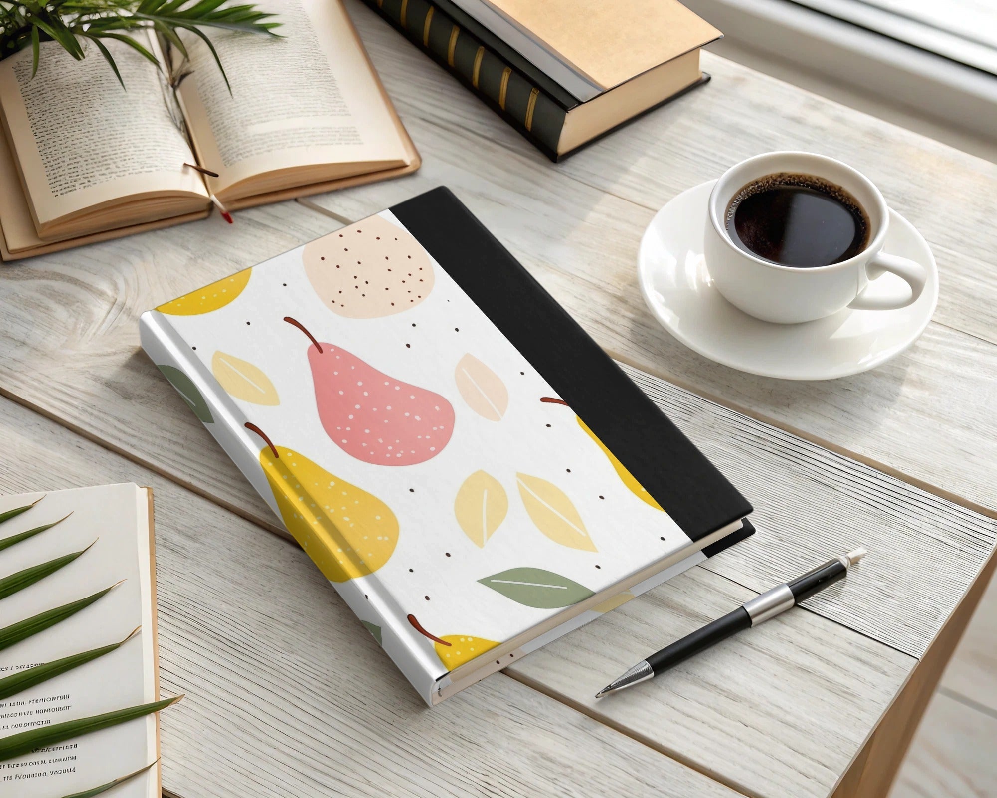 Yellow Pink Neutral Pear Pattern Spring and Summer Season Digital - Moore and Mountain