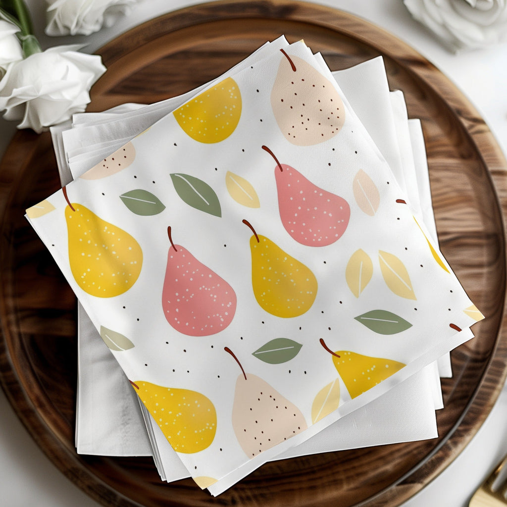 Yellow Pink Neutral Pear Pattern Spring and Summer Season Digital - Moore and Mountain