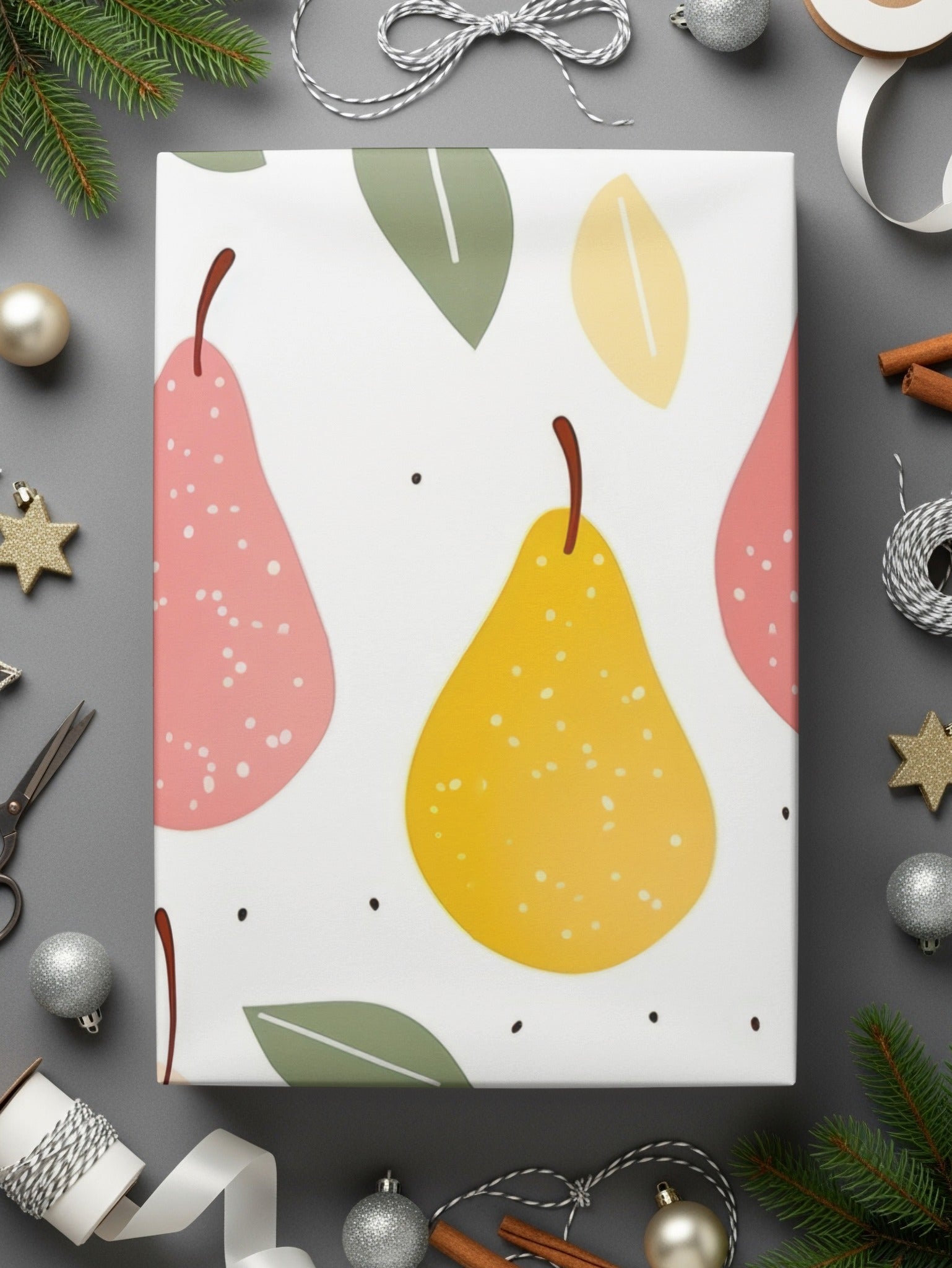 Yellow Pink Neutral Pear Pattern Spring and Summer Season Digital - Moore and Mountain