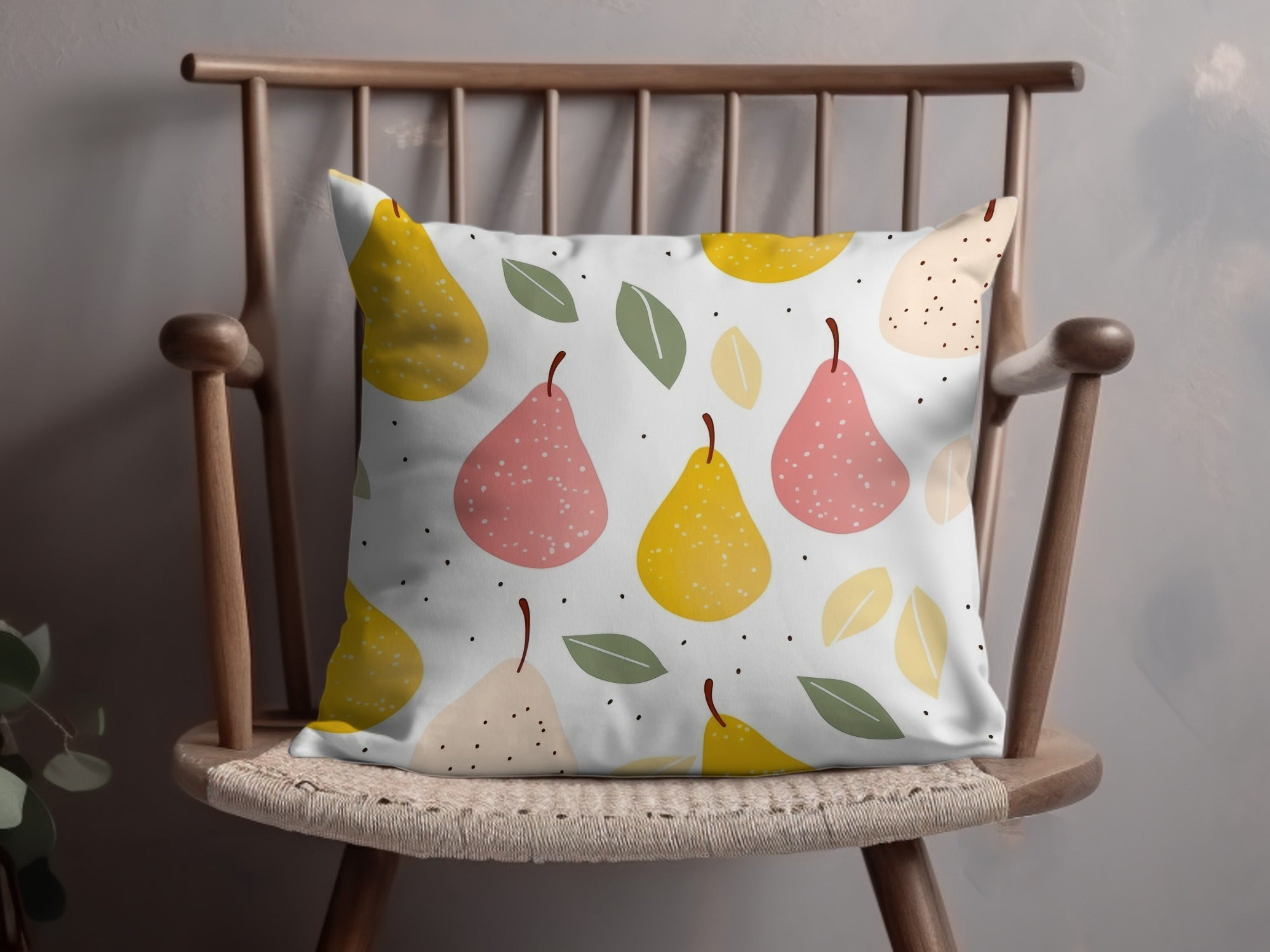 Yellow Pink Neutral Pear Pattern Spring and Summer Season Digital - Moore and Mountain