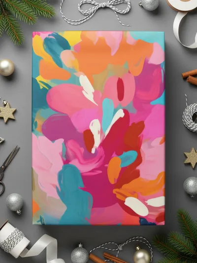 Abstract Colorful Floral Artwork Canvas for Home Decor