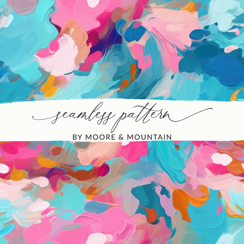 Vibrant Abstract Seamless Pattern By Moore & Mountain