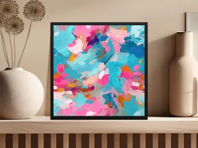 Vibrant Abstract Artwork Wall Decor Framed Art Print
