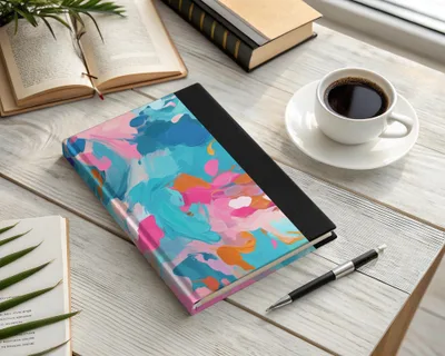 Colorful Abstract Hardcover Notebook for Creative Inspirations