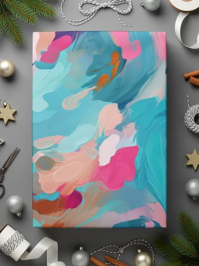 Vibrant Abstract Colorful Wall Art for Living Room Decor