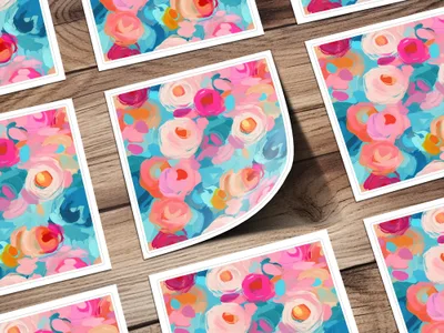 Colorful Modern Art Floral Prints for Home Decor