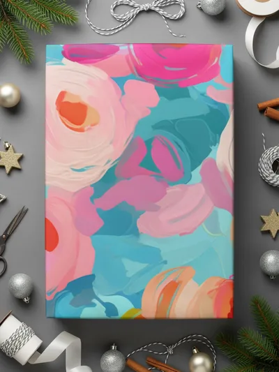 Colorful Abstract Floral Canvas Print for Home Decor