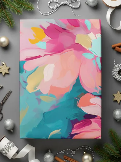Vibrant Floral Abstract Design Wall Art Canvas Print