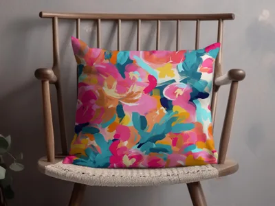 Colorful Abstract Floral Design Cushion Product