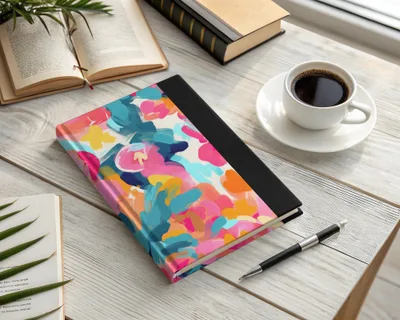 Vibrant Abstract Colorful Hardcover Journal Notebook