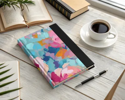 Vibrant Abstract Art Hardcover Journal for Daily Use