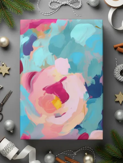 Vibrant Abstract Floral Art Canvas Print
