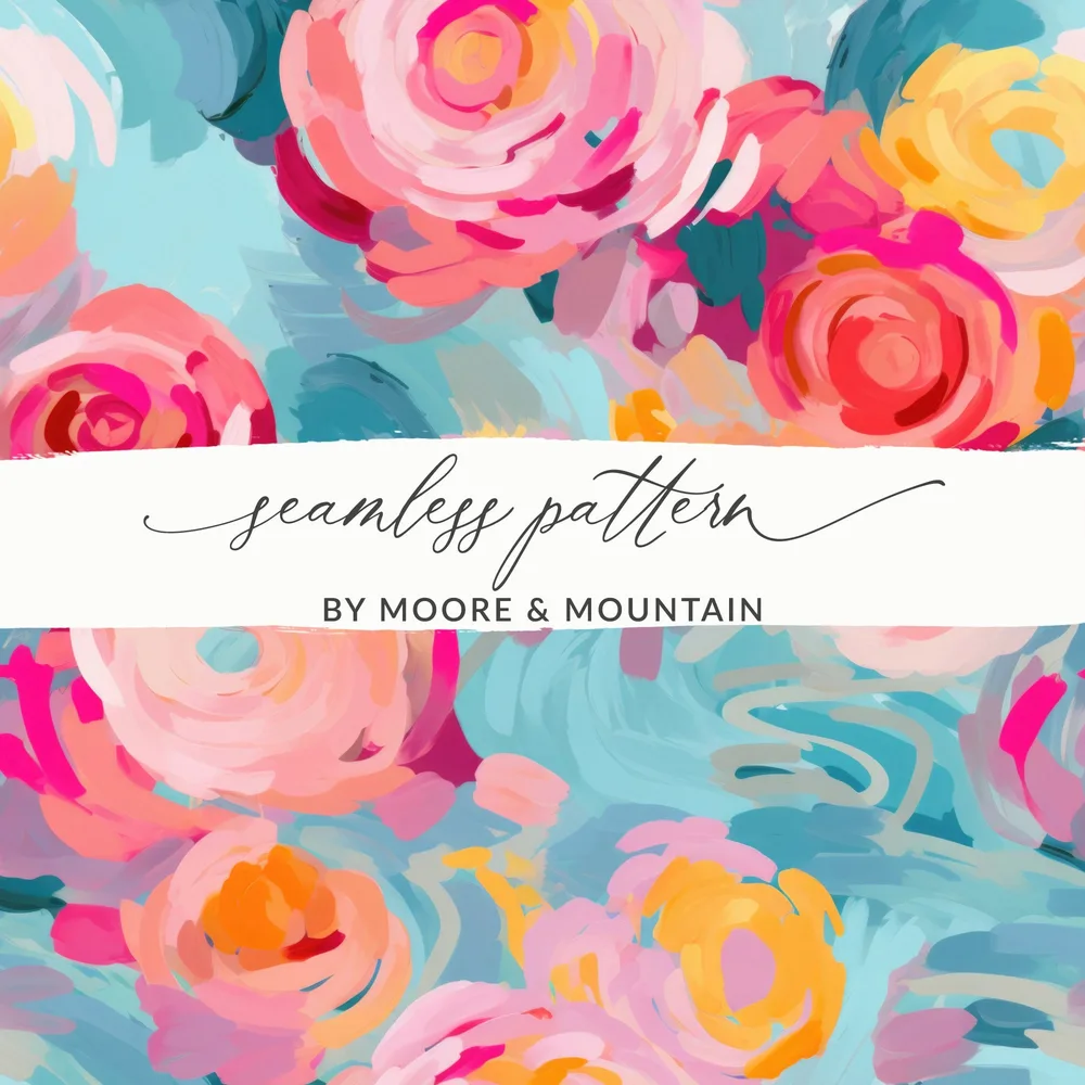 Vibrant Floral Seamless Pattern by Moore & Mountain