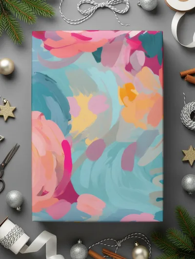 Colorful Abstract Art Design Wrapping Paper
